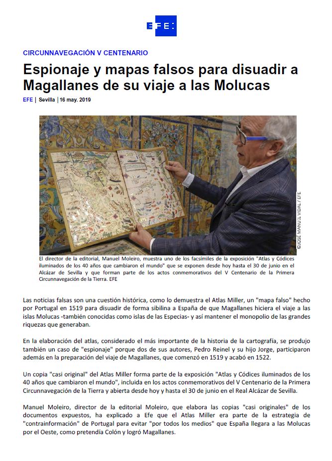 Espionaje y mapas falsos para disuadir a Magallanes de su viaje a las Molucas
